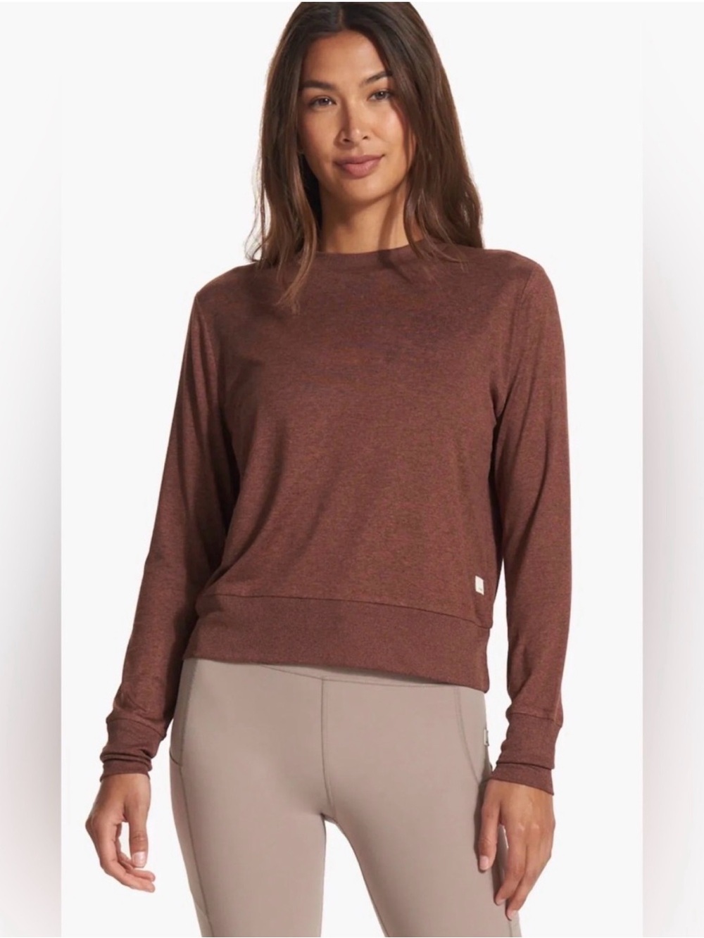 Vuori Women's Rust Brown Crewneck Sweatshirt